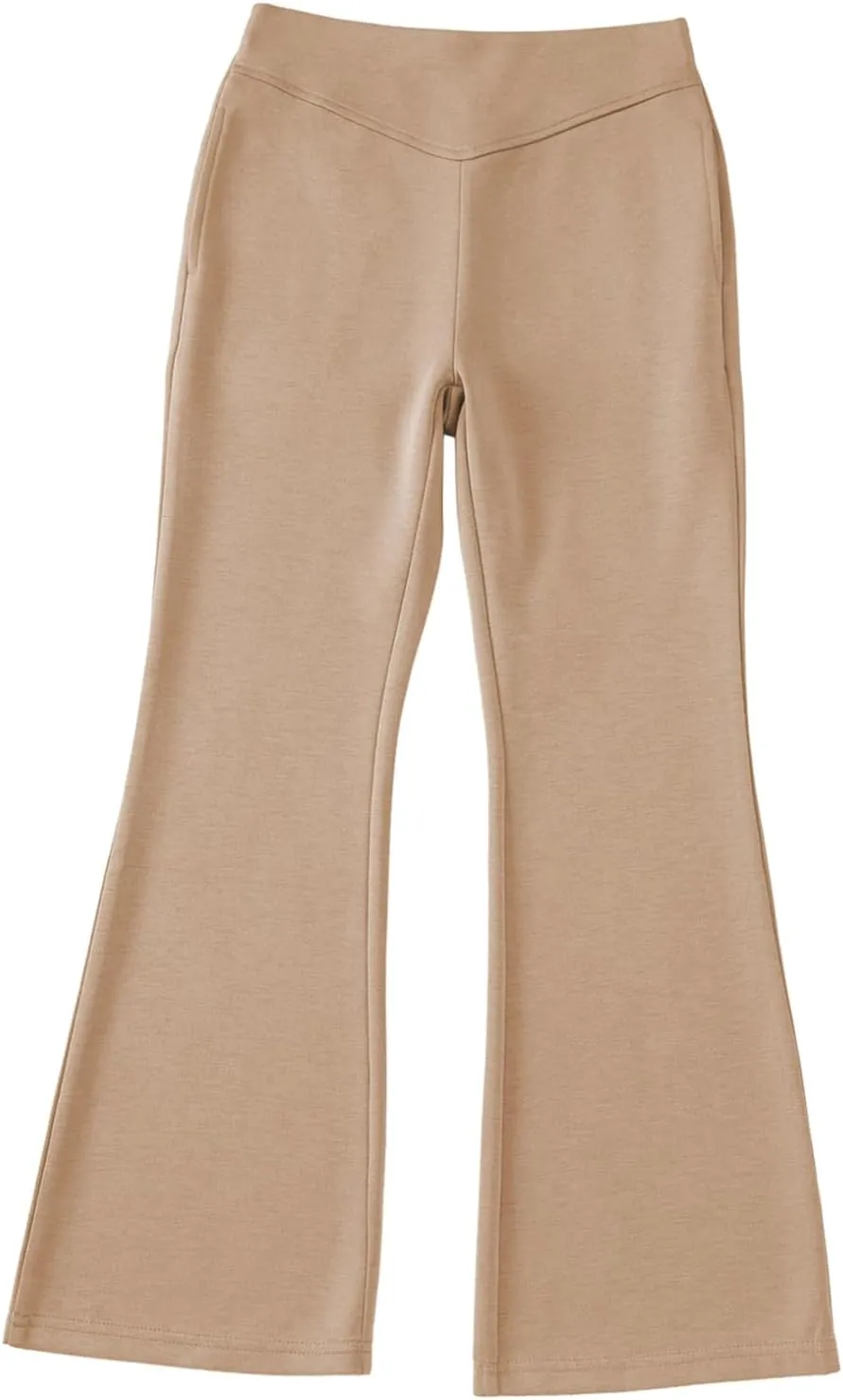 blibean Girls Dressy Bell Bottom School Uniform Pants Size 6-15 Years