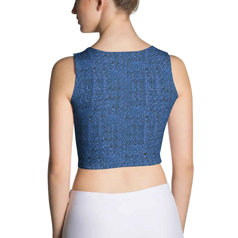 Blue Boucl Crop Top