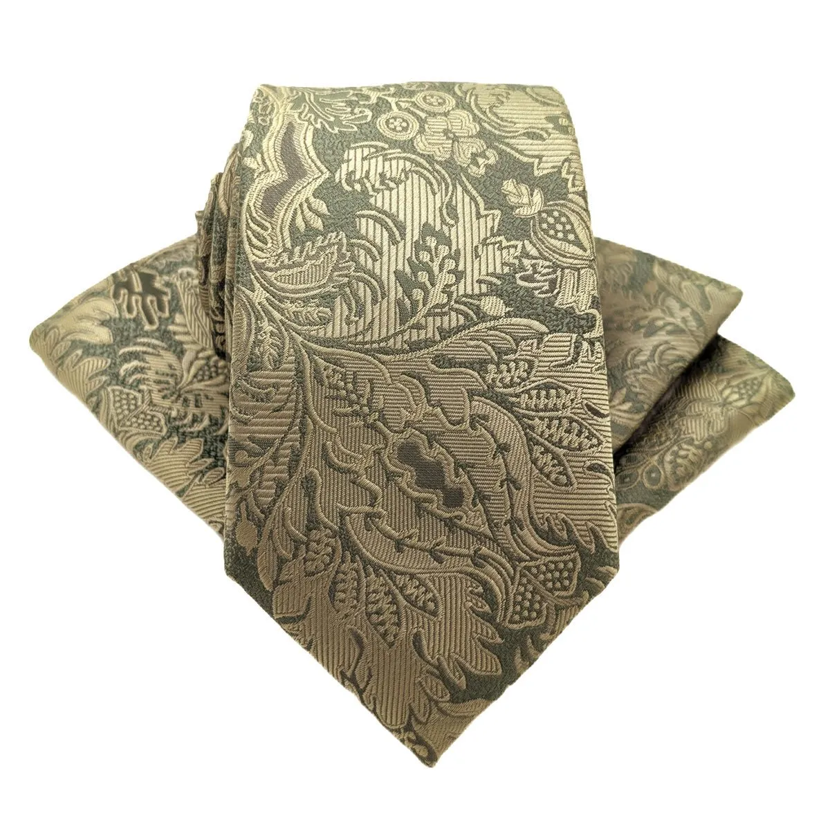 Bold Sage Leaves Wedding Tie