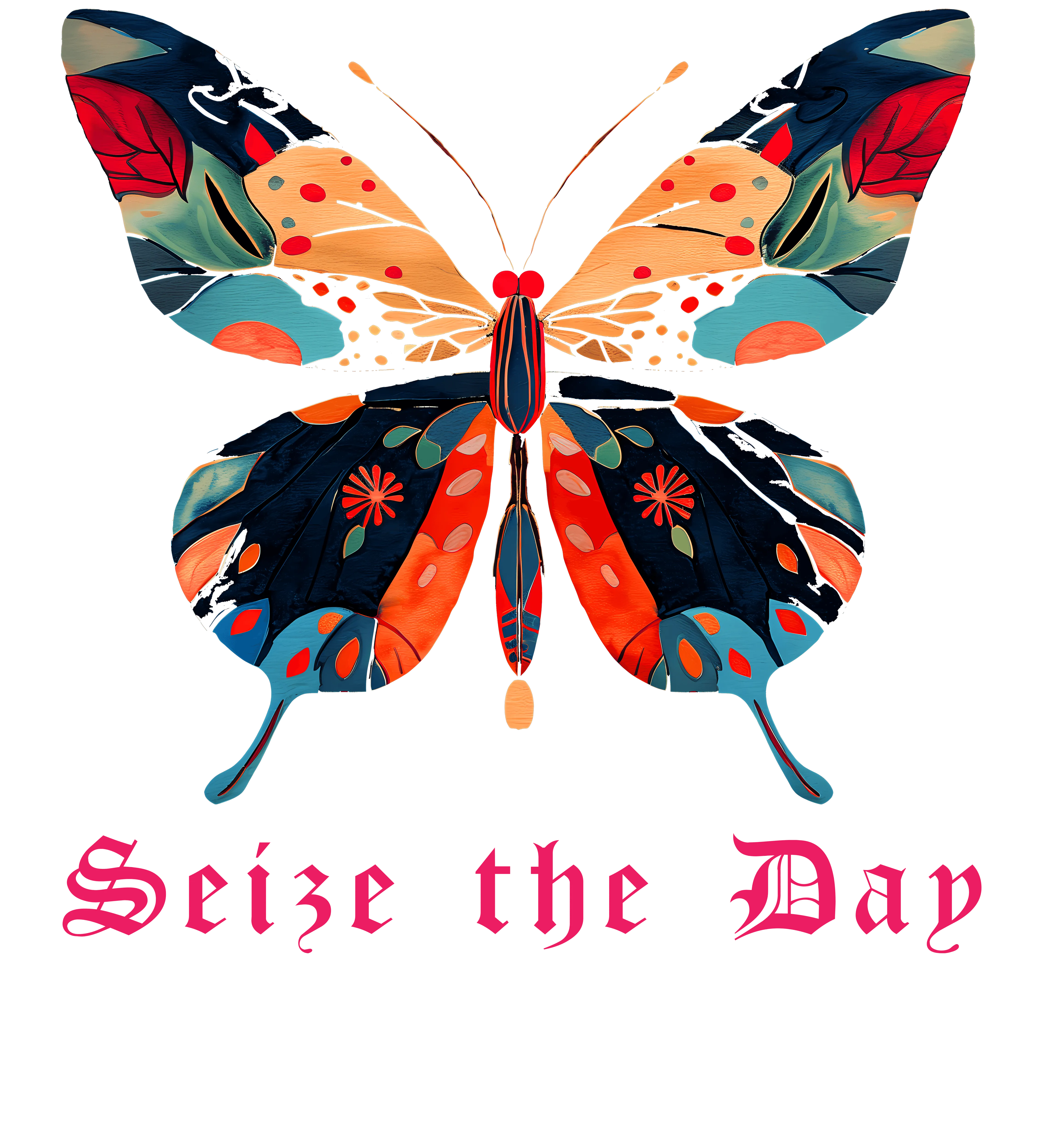 Butterfly Colorful Gothic Premium Oversized Cotton Tshirt