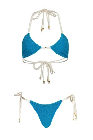 BYRON BLUE LUREX BIKINI