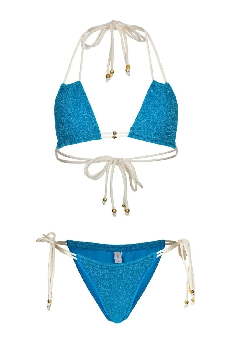BYRON BLUE LUREX BIKINI