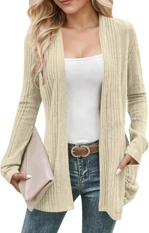 Cardigan Sweaters for Women Lightweight Open Front Cardigan 2025 Fall Outfits with Pockets