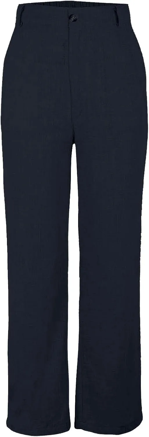 Comfy Wide Leg Cropped Pants for Women, Soft Cotton Linen Lounge Trousers, Elastic Waist Summer Casual Wear