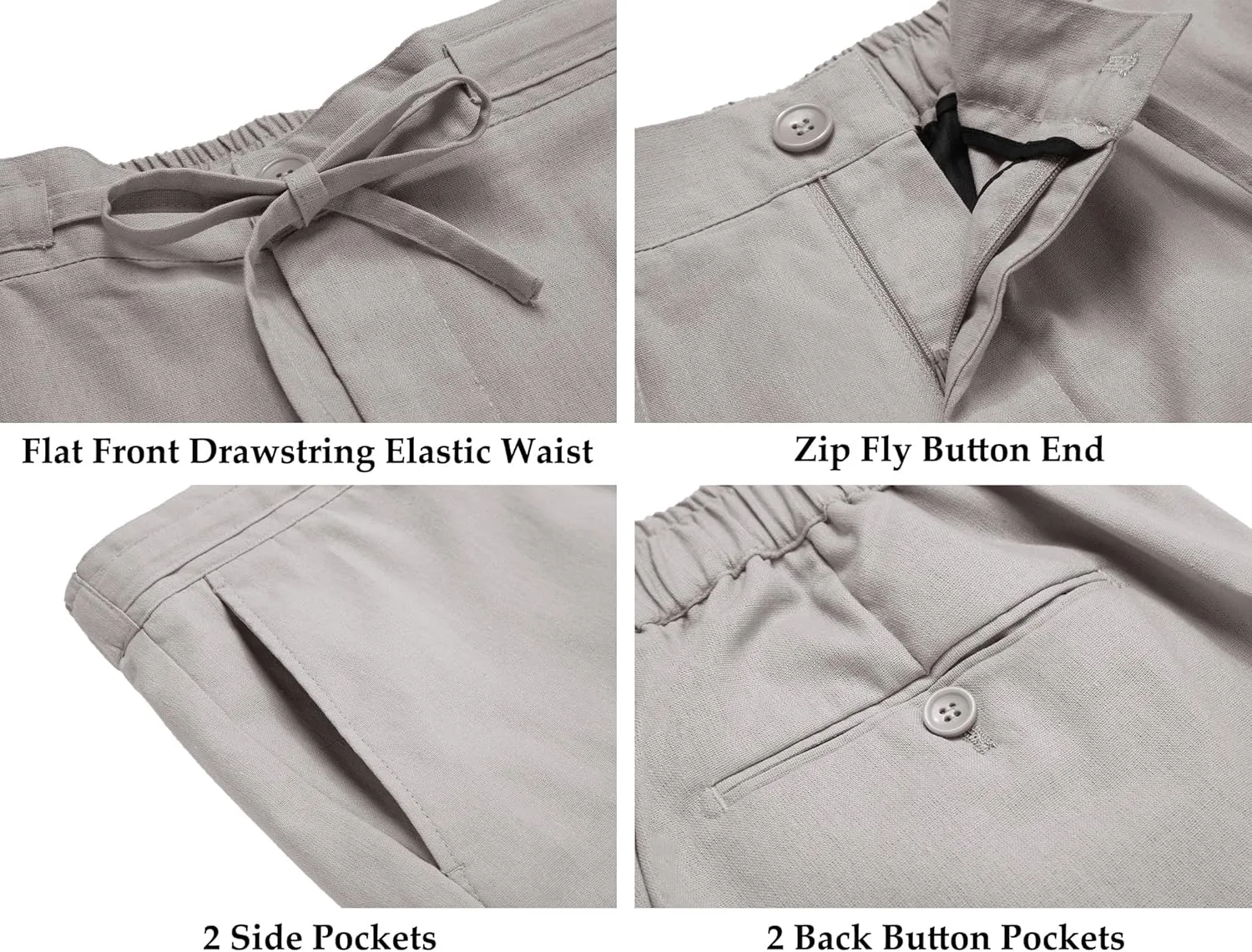COOFANDY Men's 2 Piece Linen Suits Set Regular Fit Casual Lightweight Blazer Jacket and Pants