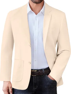 COOFANDY Men's Casual Linen Blazer Jacket Lightweight Sport Coats Two Button Suit Jackets