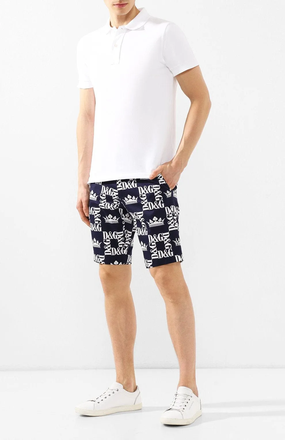 Crown Logo Print Shorts