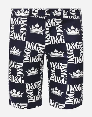 Crown Logo Print Shorts