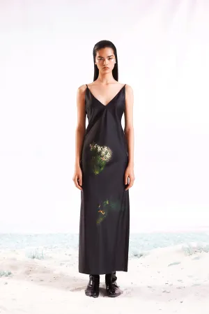 Deep v bias slip dress