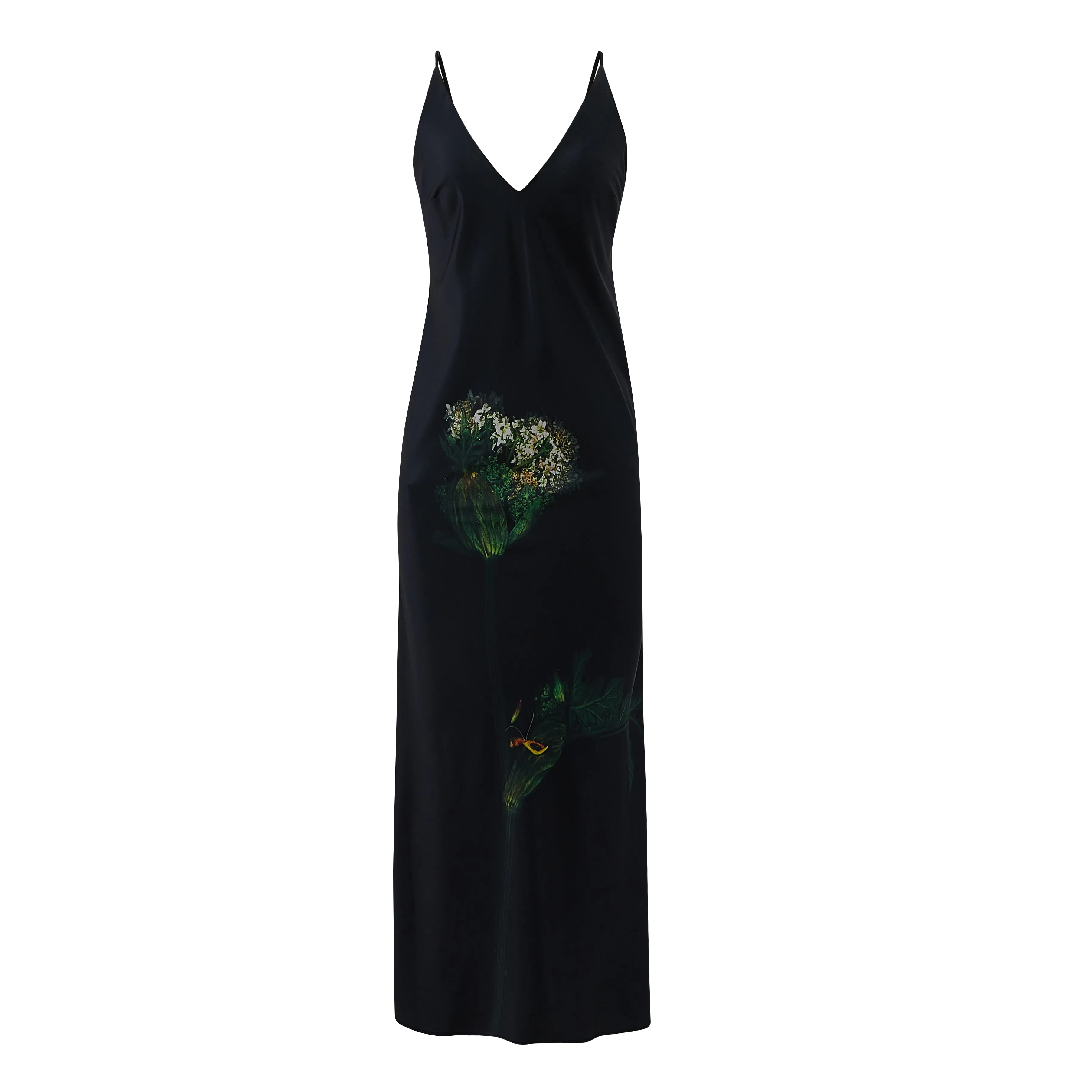 Deep v bias slip dress