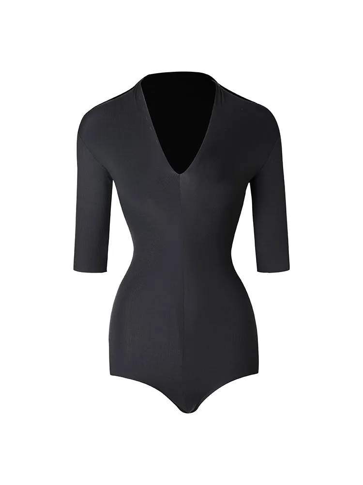 Deep V Bodysuit #2233