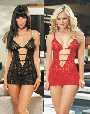 Deep-V Lace Babydoll -