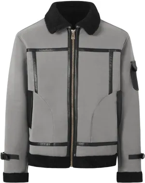 DGHM-JLMY Men's Fur Leather Coat Lapel Cashmere Cotton Military Jacket Thicken Cargo Coat Vintage Padded Warm Winter Coat