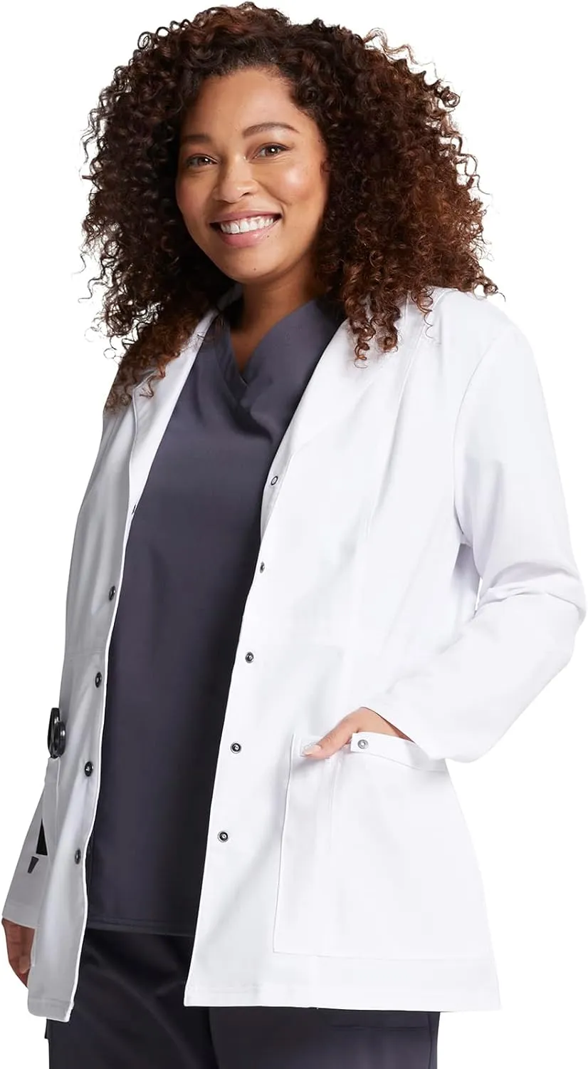 Dickies Xtreme Stretch Women Scrubs Lab Coats 28" Snap Front 82400