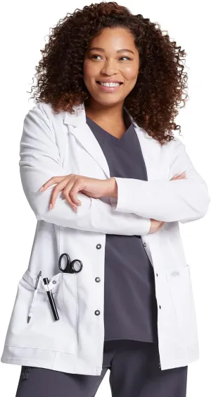 Dickies Xtreme Stretch Women Scrubs Lab Coats 28" Snap Front 82400