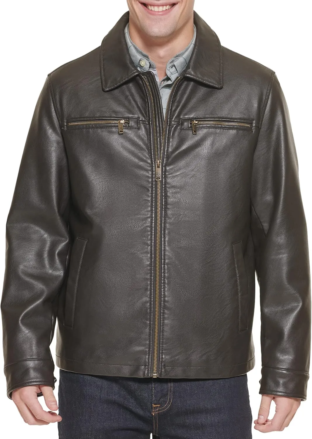 Dockers Men's James Faux Leather Jacket (Regular, Big & Tall Sizes)