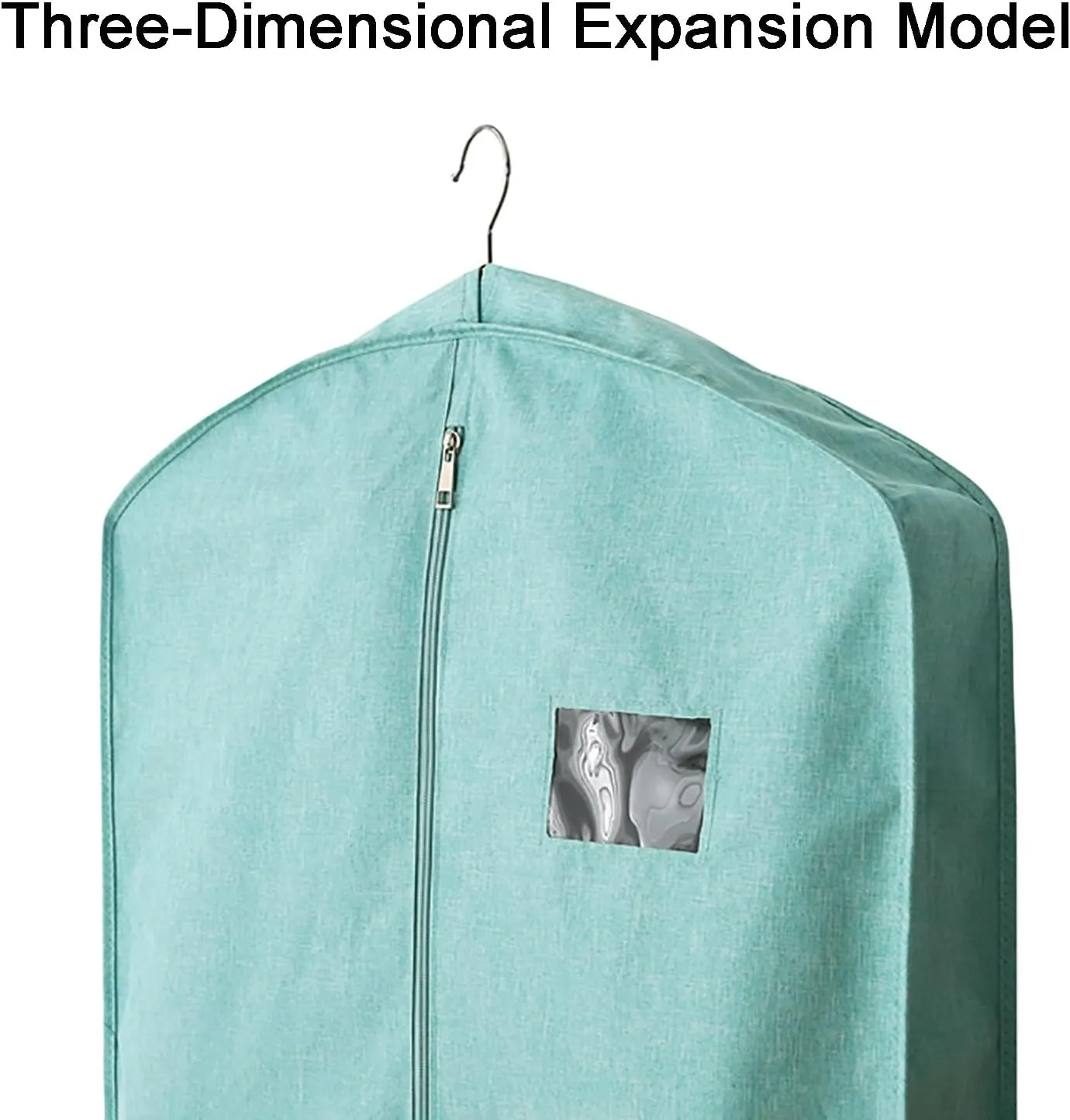 Durable Garment BagOxford Cloth Garmet BagFull Closure Hanging Garment Bagfor Fur, Coats, and Garments(White,43.3in/110cm)