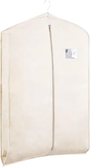 Durable Garment BagOxford Cloth Garmet BagFull Closure Hanging Garment Bagfor Fur, Coats, and Garments(White,43.3in/110cm)
