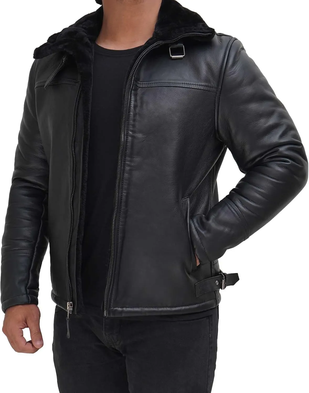 fjackets Real Lambskin Leather Jackets For Mens - Premium Men Leather Winter Coats