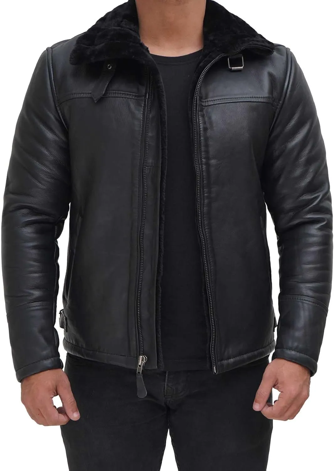 fjackets Real Lambskin Leather Jackets For Mens - Premium Men Leather Winter Coats