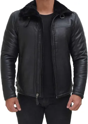 fjackets Real Lambskin Leather Jackets For Mens - Premium Men Leather Winter Coats