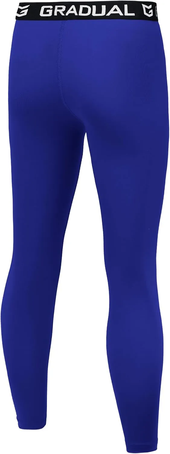 G Gradual Boys Compression Leggings Quick Dry Youth Basketball Football Pants Base Layer Sports Tights for Boys