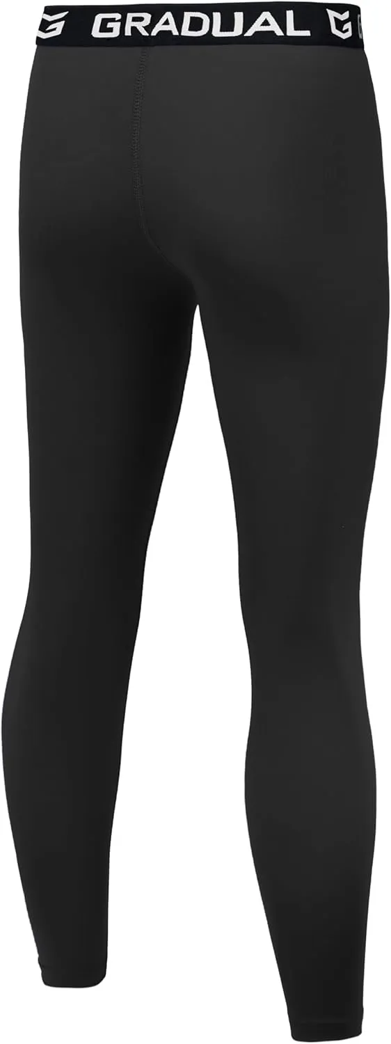 G Gradual Boys Compression Leggings Quick Dry Youth Basketball Football Pants Base Layer Sports Tights for Boys
