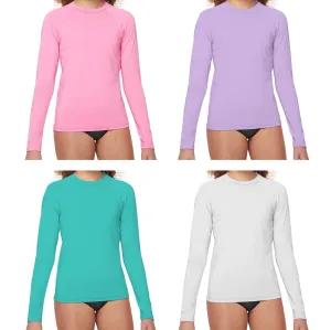 G-RG25 - Wholesale Girl's Long Sleeve Rash Guard