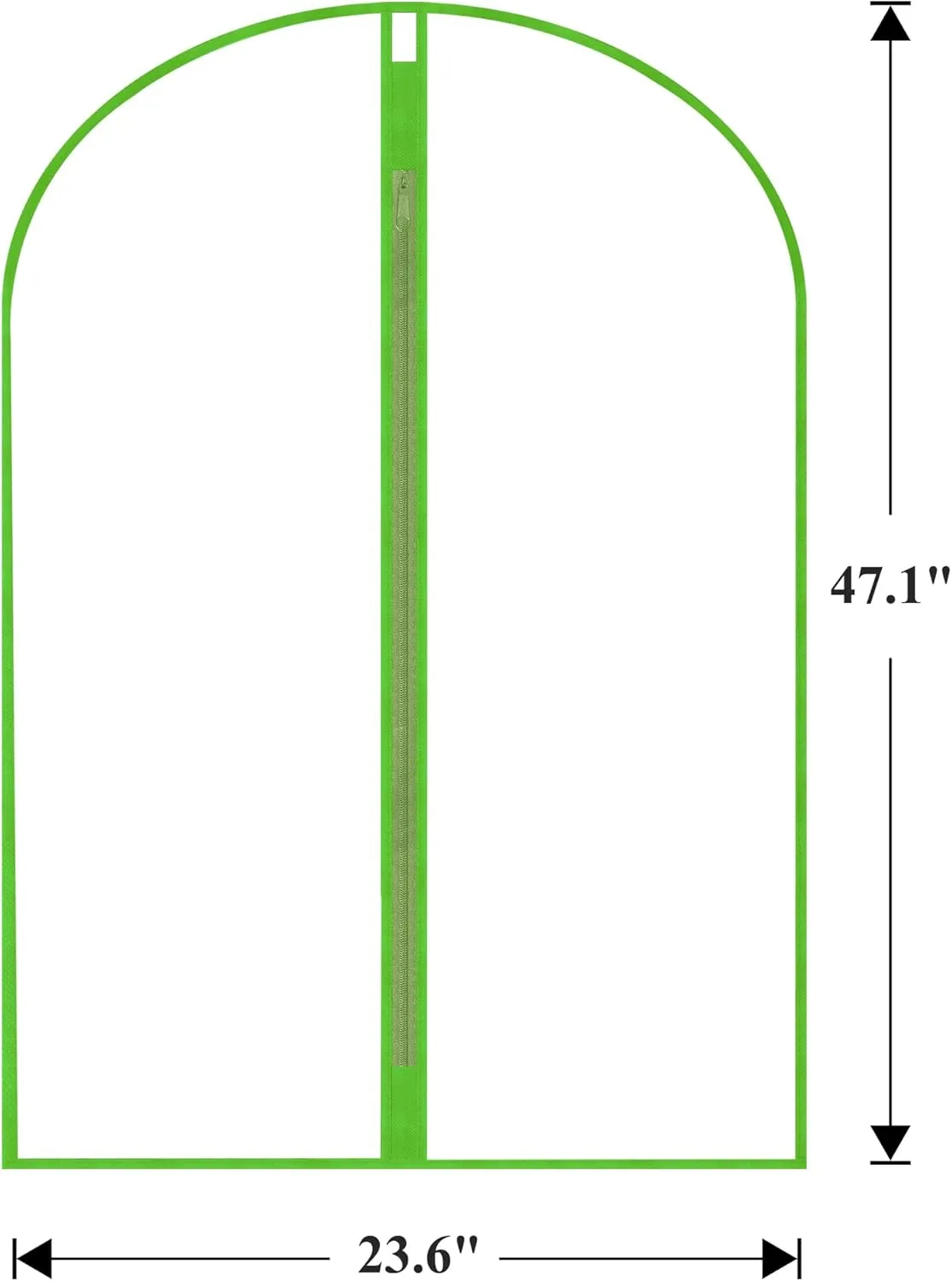 Garment Bags Cover for Hanging Clothes Gowns, 23.647.1,5 Pack Green