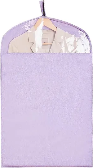 Garment Bags for Hanging ClothesBreathable Oxford Fabric Hanging Clothes BagGarmet Bag with Clear Windowfor Suits, Coats(Purple,51.1in/130cm)