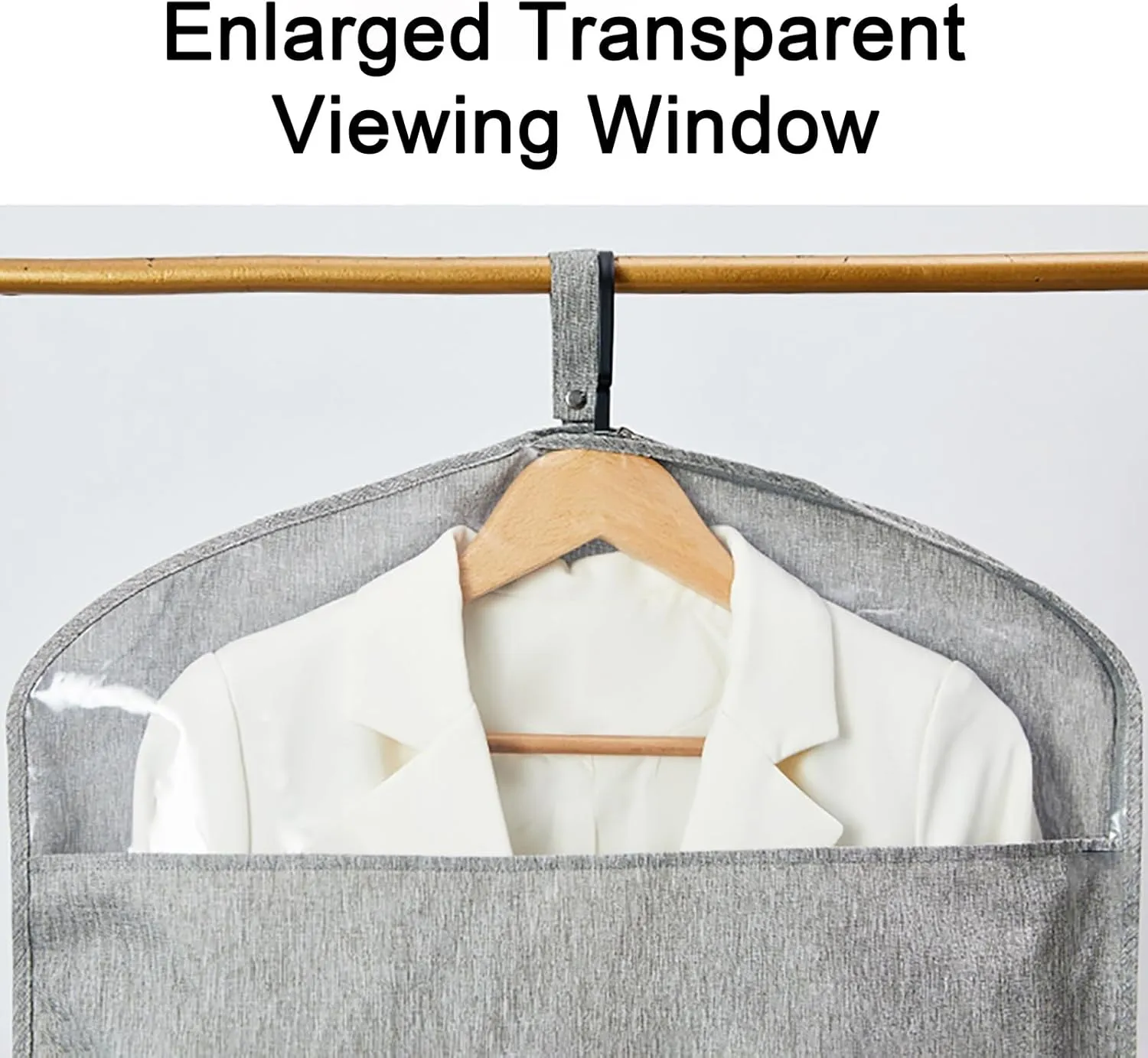 Garment Bags for Hanging ClothesBreathable Oxford Fabric Hanging Clothes BagGarmet Bag with Clear Windowfor Suits, Coats(Purple,51.1in/130cm)
