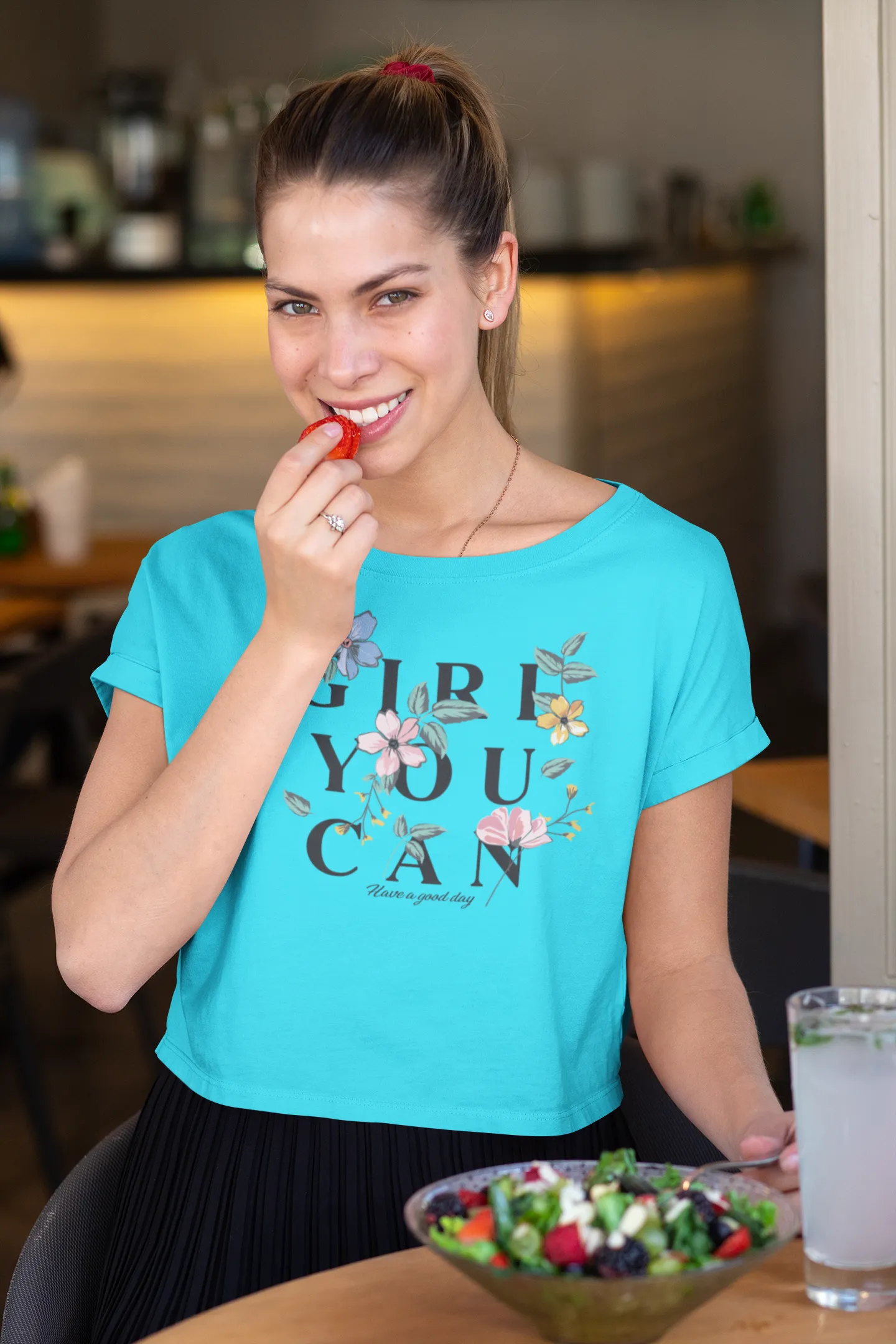 Good Days Start with You – Empowering Graphic Crop Top