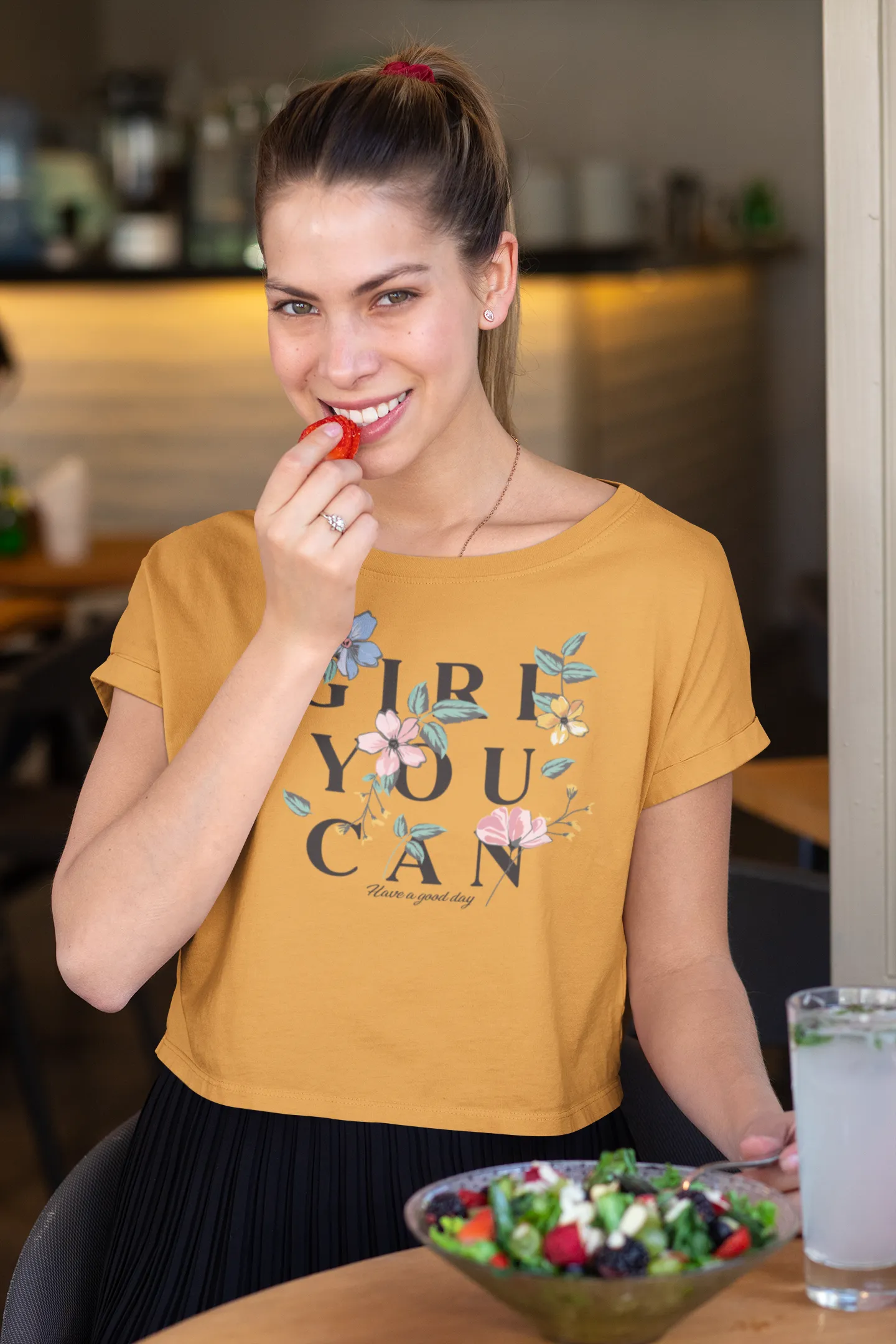 Good Days Start with You – Empowering Graphic Crop Top