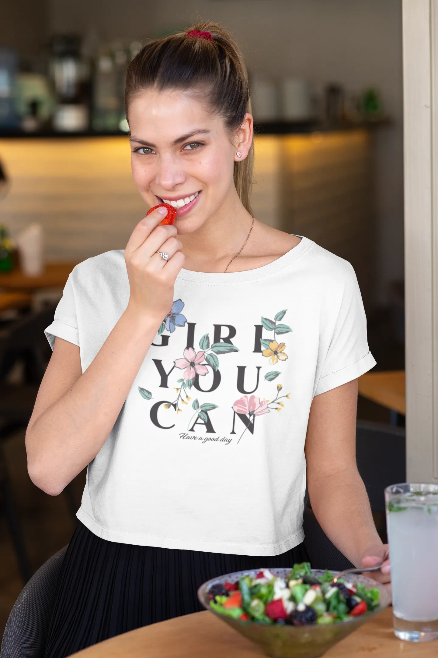 Good Days Start with You – Empowering Graphic Crop Top