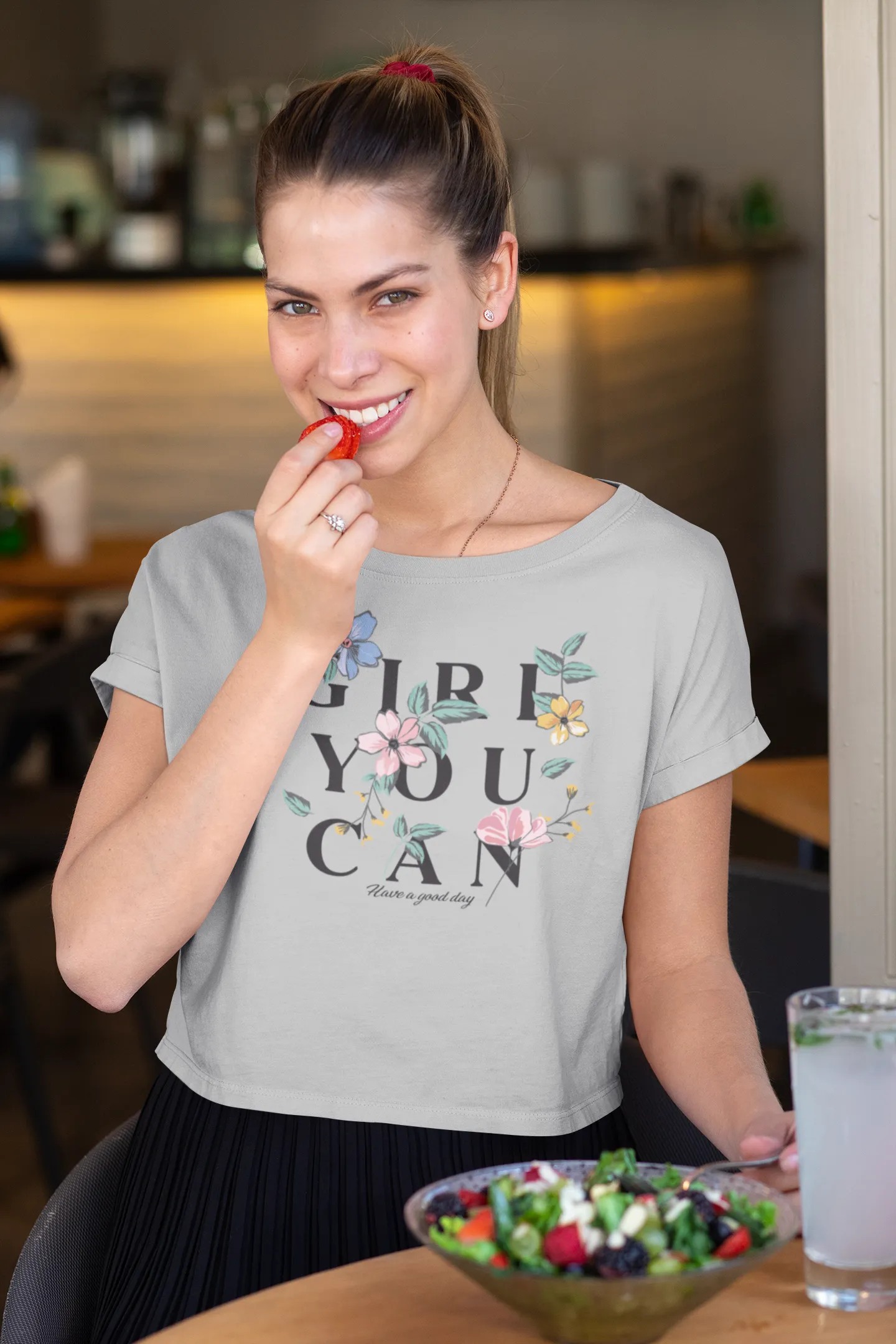 Good Days Start with You – Empowering Graphic Crop Top