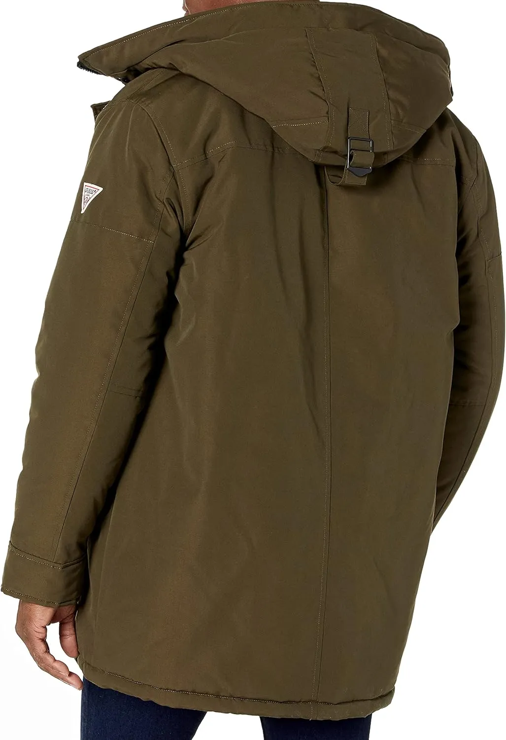 GUESS Men's Heavyweight Hooded Parka Jacket With Removable Faux Fur Trim