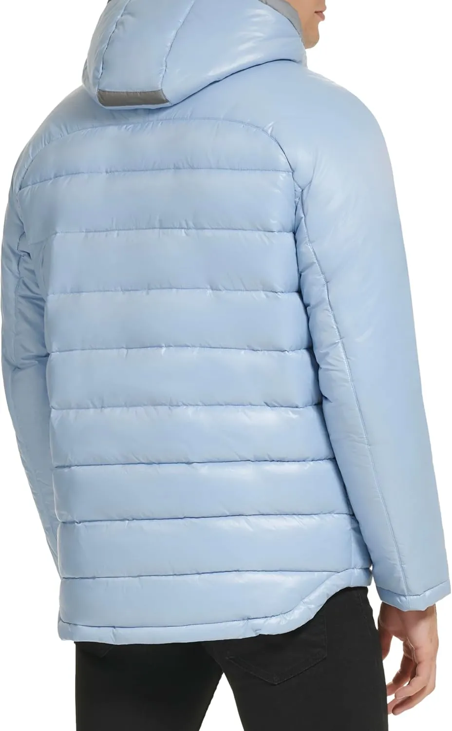 GUESS Men's Mid-Weight Puffer Jacket with Removable Hood