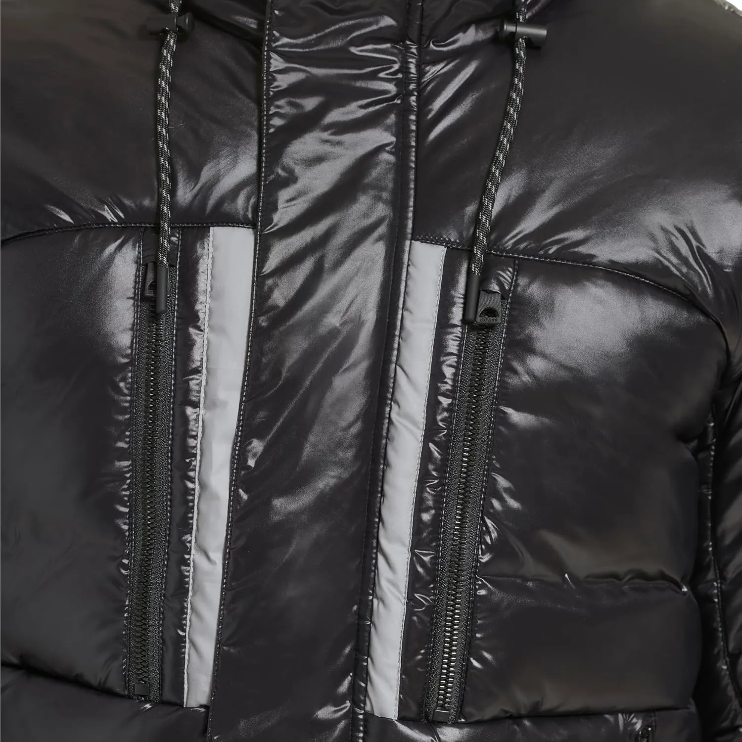 GUESS Men's Mid-Weight Puffer Jacket with Removable Hood