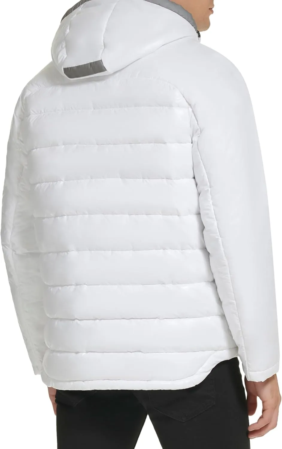 GUESS Men's Mid-Weight Puffer Jacket with Removable Hood