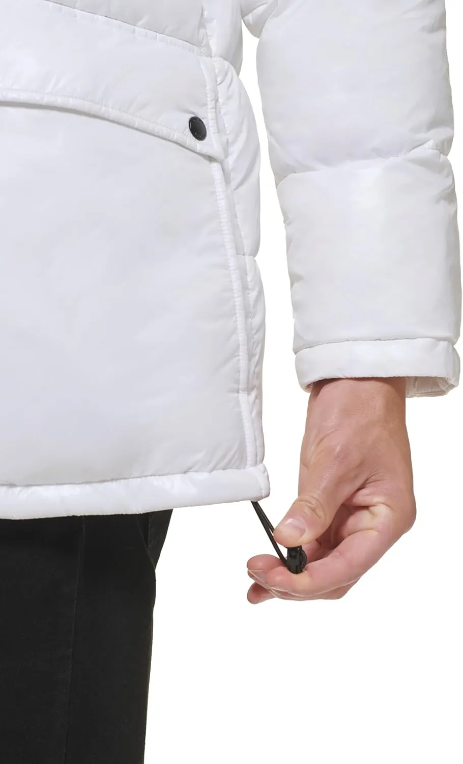 GUESS Men's Mid-Weight Puffer Jacket with Removable Hood