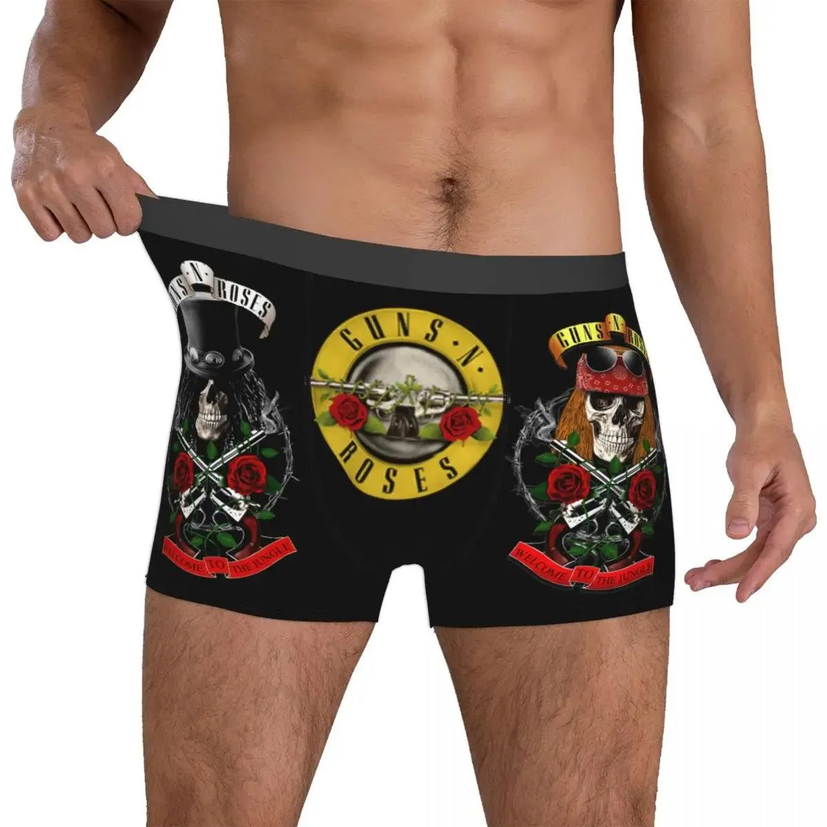 Guns N' Roses Slash Boxers for Men – Ultra Soft Rock Band Underwear, Boxer Briefs, Gifts for Fans