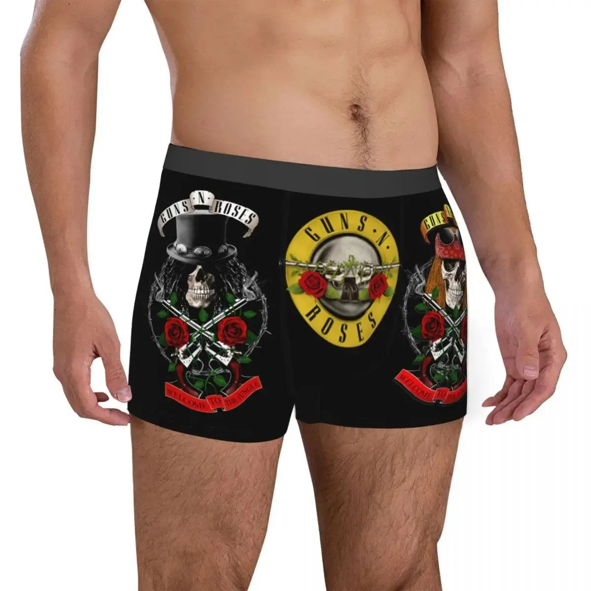 Guns N' Roses Slash Boxers for Men – Ultra Soft Rock Band Underwear, Boxer Briefs, Gifts for Fans