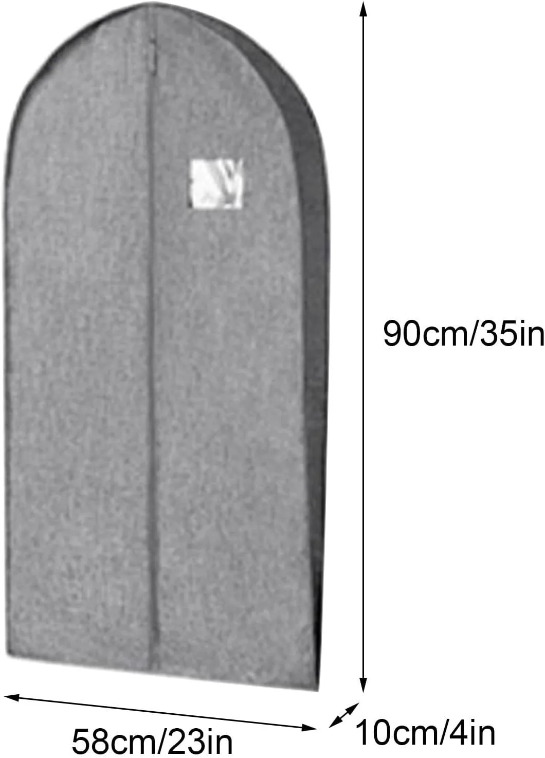 Hanging Garment Bag, Suit Bags, Oxford Cloth Material, All-round Protection, Suitable for Storing Coats, Suits, Down Jackets(Gray,58x90cm x35in)