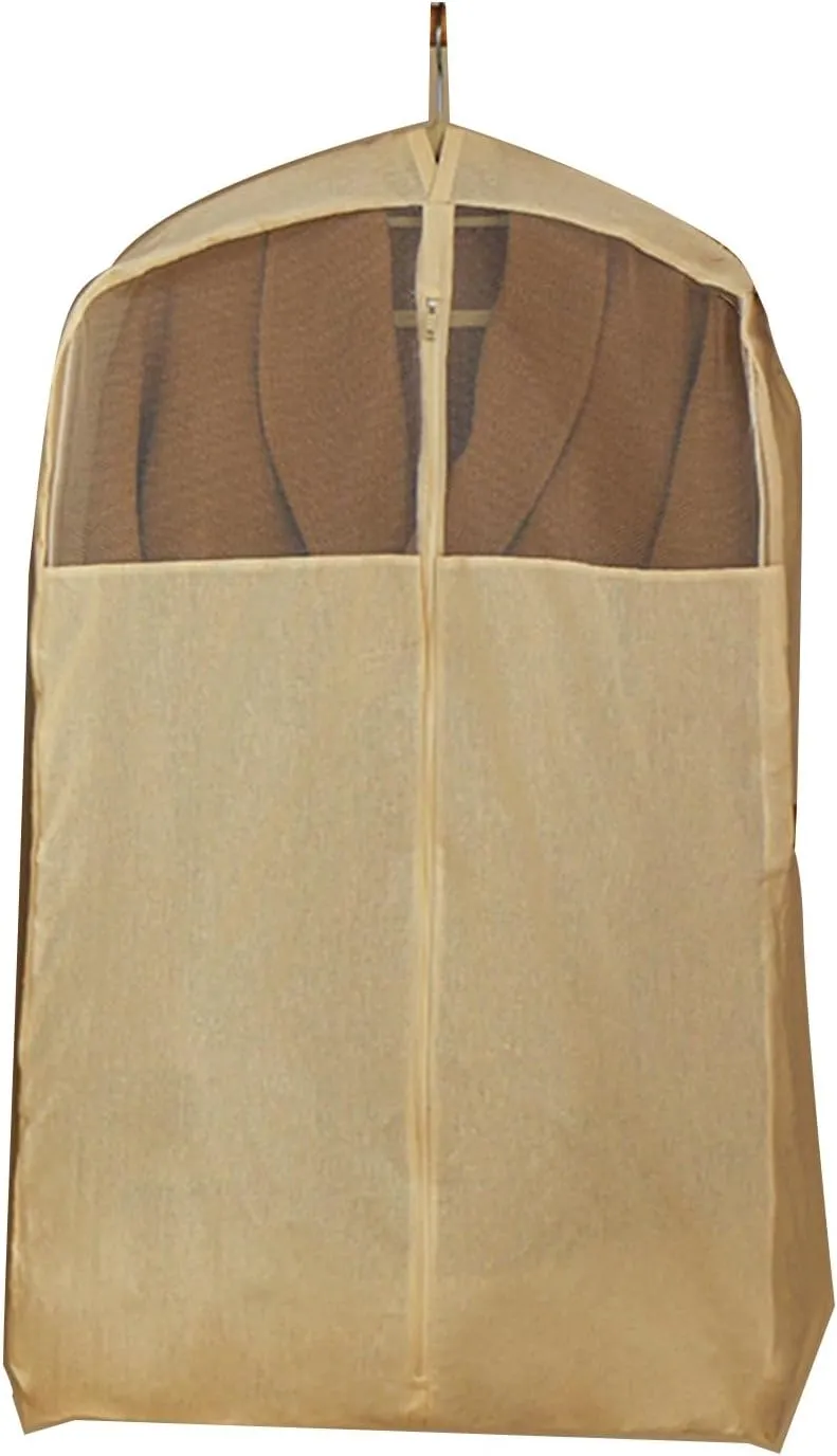 Hanging Garment Bags, Clothes Cover for Hangings, Thickened Cotton Material with Mesh Ventilation Windows can Accommodate Coats, Jackets(58x90x10cm x35x4in)