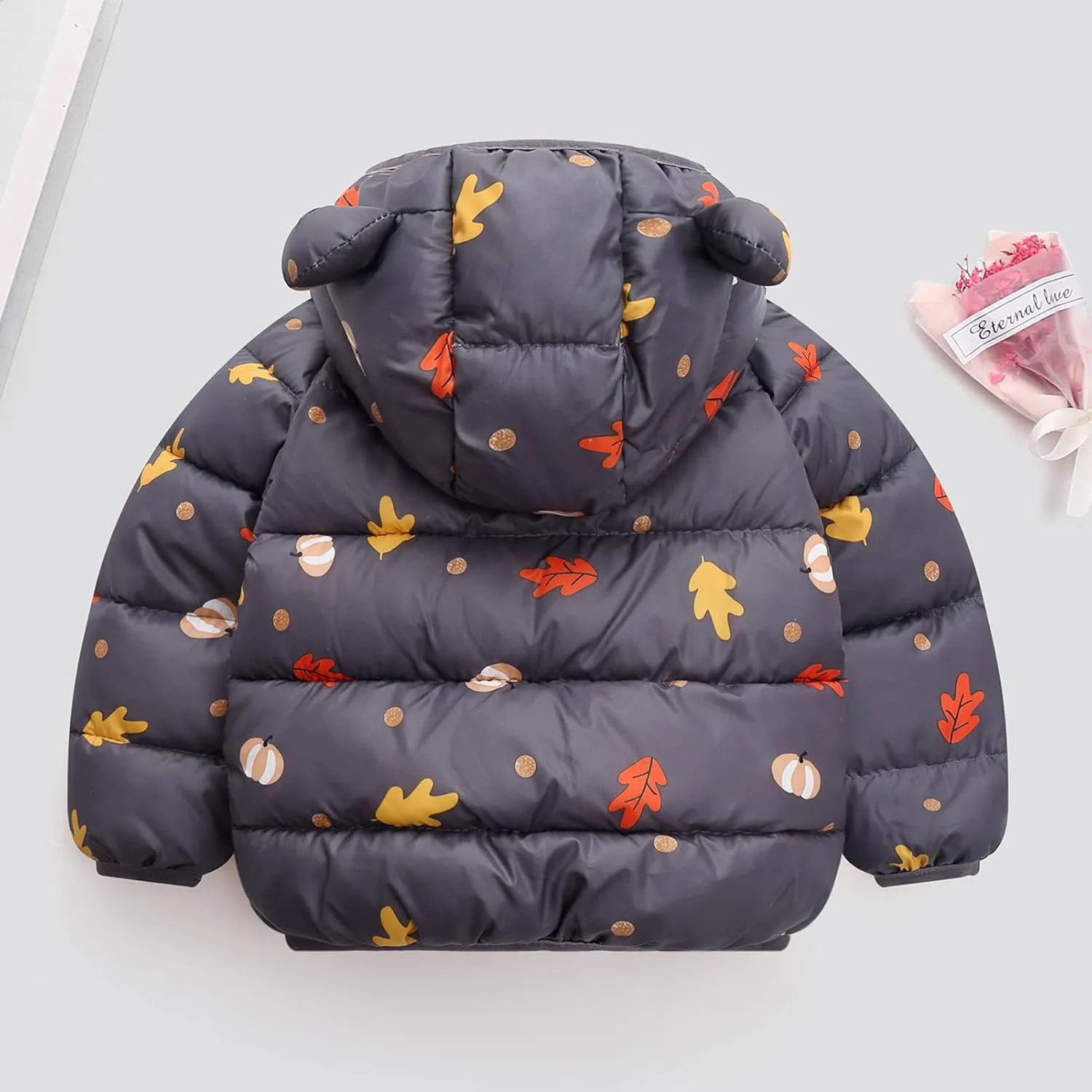 Happy Cherry Baby Boys Girls Winter Coats Hoods Light Puffer Down Jacket Outwear