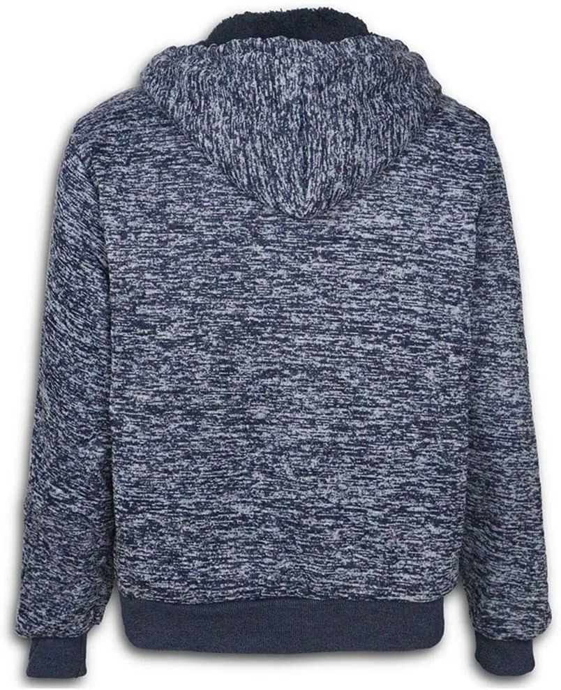 Heavyweight Hoodies for Men Jackets Comfy Sherpa Lined Zip Up Hoodie Coats with Pockets Outerwear