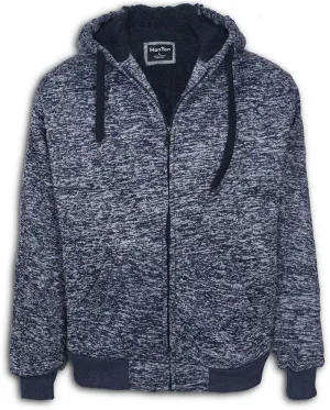 Heavyweight Hoodies for Men Jackets Comfy Sherpa Lined Zip Up Hoodie Coats with Pockets Outerwear