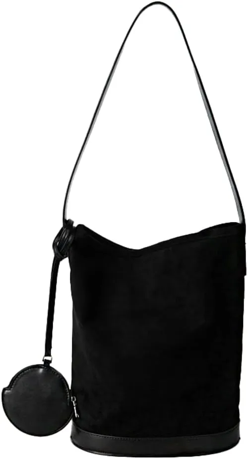 Hobo Bags for Women Suede Tote Bag Black Shoulder Bag Slouchy Bag Vintage Purse Bucket Bag Brown Suede Purse Work Bag