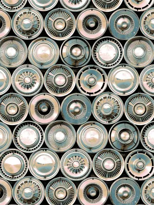 Hubcap Wall Printed Photography Backdrop