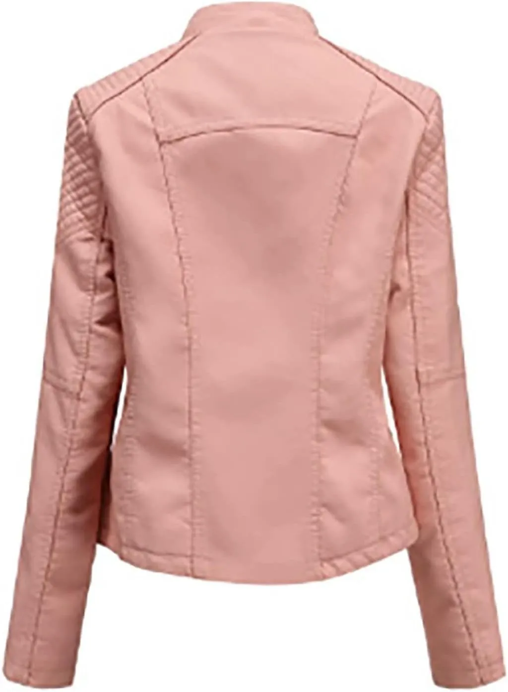 IVERIRMIN Women's Leather Jackets Faux Motorcycle Plus Size Moto Biker Cropped Slim Fit Coat Short Lightweight Jacket Coat